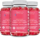 Gummies probióticas para la salud digestiva, Probiótico diario picante para niños mayores de 4 años. Oral Care, Abdominal Discomfort, Gut Health. Sabor de fresa, USDA Orgánico, Probióticos para niños 90ct (3)