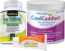 Bundle - Alivio Natural Hemorrhoid Alivio Ungüento, Hem-Control Natural Hemorrhoid Suplemento (180 Cuenta), y CoolComfort Personal Cleaning Pads (100 Cuenta) - All-Natural, Fast Acting