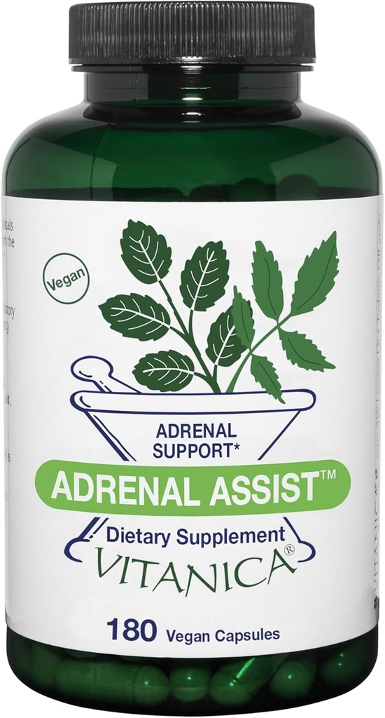 Vitanica Adrenal Assist, Adrenal Support, Vegan, 180 Conde