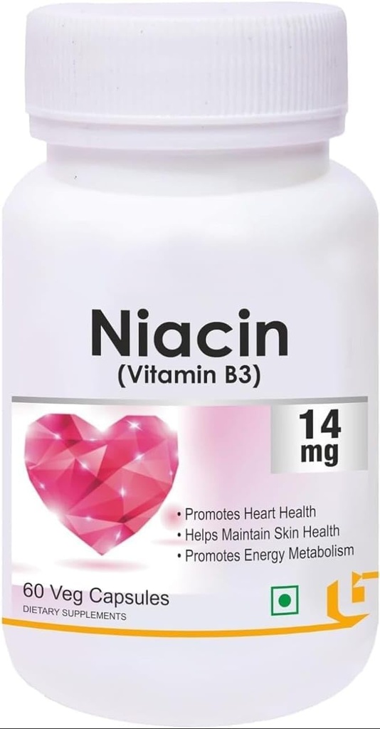 Niacina 14mg Vitamina B3 con Inositol 50mg Suplemento - 60 cápsulas Veg
