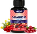 Suplemento D-Mannose – 1000mg cápsulas con arándano, vitamina C, Hibiscus " Dandelion Extract, Apoyo a la salud urinaria, D Mannose " Cranberry Capsules, 90 Conde