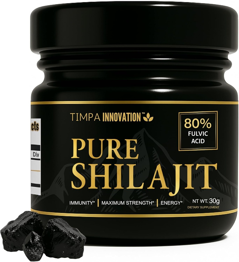 Authentic Himalayan Shilajit Resin, Chilajil para Hombre 100 Original, 100% Pure Gold Grade Shilajit, with 85+ Trace Minerals and 80% Fulvic Acid, for Men and Women 30g 50 Servings
