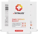 DMG Dimethylglycine 500mg Suplemento Nootropic - Soporta Vitality, Boosts Funciones Inmunitarias, Suplemento de Apoyo al Cerebro TEN promueve funciones neurológicas y ayudas en recuperación atlética - 60 Servimientos