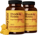 Rhodiola Rosea Azúcar Gummies gratis (2 Pack), Suplemento dietético, 1500mg, 60 Gummies Cada (120 Total), Natural Berry Flavor
