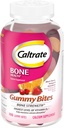 Caltrato Gummy Bites 500 mg Calcio y Vitamina D Suplemento, Cereza Negra, Fresa, Orange - 100 Conde