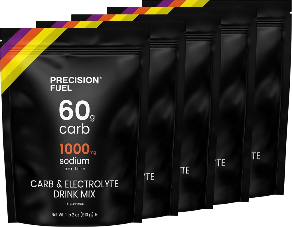Precision Fuel PF 60 Carb &amp; Electrolyte Drink Mix Powder for Hydration & Energy - Endurance Sports Nutrition, Vegan, Hypotonic - 60g Carb, 1000mg Sodium per Litre - Mild Citrus Flavor