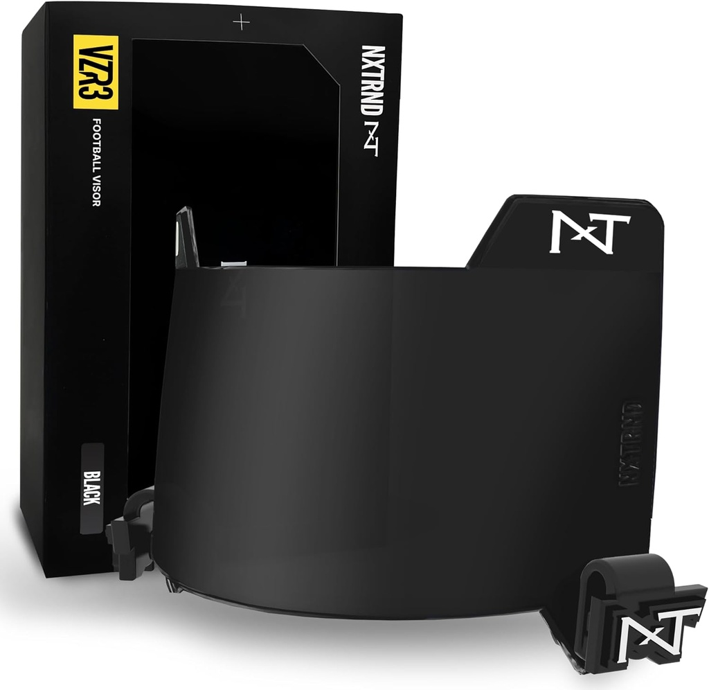 Nxtrnd VZR3 Football Visor, Curved Lens Technology, Fits Adult &amp; Youth Football Helmets