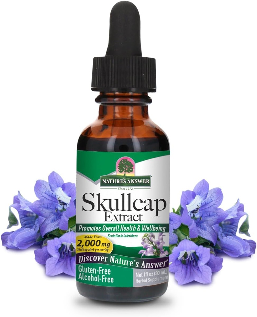 Respuesta de la naturaleza Skullcap libre de alcohol Herb, 1-Fluid Ounce