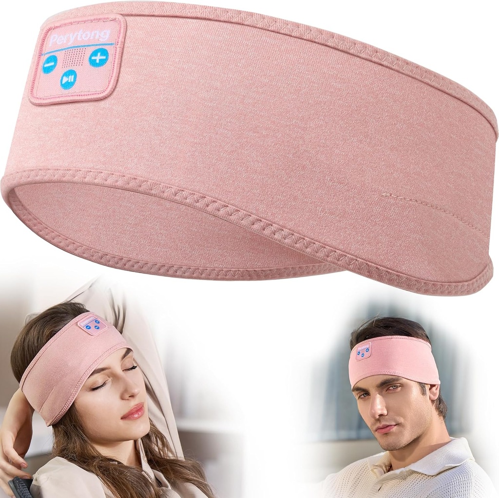 Auriculares para dormir Perytong - Auriculares Bluetooth Banda para dormir con auriculares Banda de música Regalos únicos para hombres mujeres