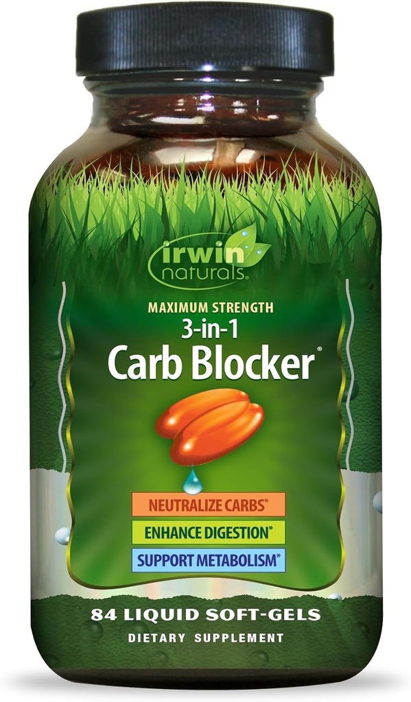 Irwin Naturals Maximum Strength 3-in-1 Bloqueador de Carb 84 Conde