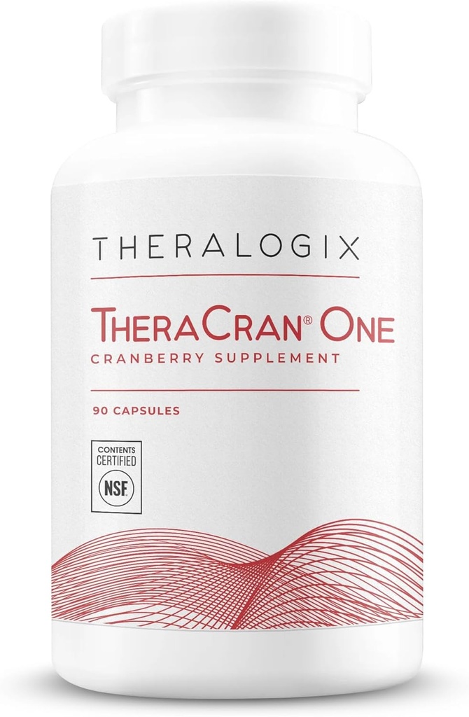 Theralogix TheraCran One Cranberry Capsules - 90-Day Supply - Suplemento para Hombres y Mujeres - para apoyar la salud del tracto urinario* - 36mg Soluble PACs por cápsula - NSF certificado, 90 Conde (Pack of 1)