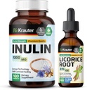 BIO KRAUTER Inulin 100 Capsules &amp; Licorice Root Tincture 2 Fl. Oz.