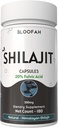 Bloofah Shilajit Capsules 500mg ← 20% Extract Fulvic Acid Silencio Natural Shilajit Powder (Asphaltum) ← Non-GMO, Gluten-Free ← Suplemento de Bienestar Premium para uso diario (180 Conde (Pack of 1))
