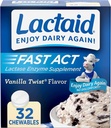 LACTAID Fast Act Chewables Vainilla Twist 32 Tablets ( Pack of 3)