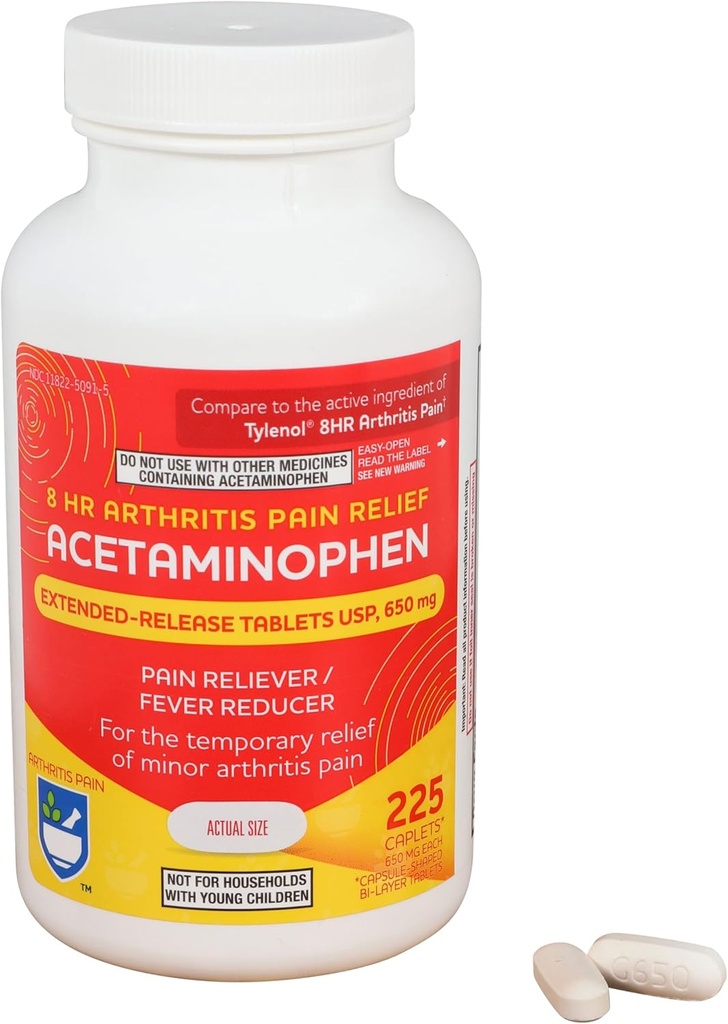Rite Aid Acetaminophen 650mg Artritis Extended Release Caplets - 225 Count