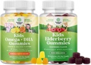 Bundle of Kids DHA Omega 3 Gummies - Fatty Acids Omega 3 6 9 para Brain Immune Strength & Vision - Nutritional DHA and Sambucus Elderberry Gummies for Kids Health - Zinc &amp; Vitamin C for Immune Support