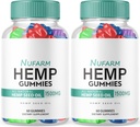 (2 Pack) Nufarm Hemp Gummies - Fórmula Oficial - NewFarm Gummies with Performance Hemp Extract, Nu Farm Gummies Great Taste, Bio Heal Big Size Gummy, New 2023 1500mg Por Bottle New (120 Gummies)