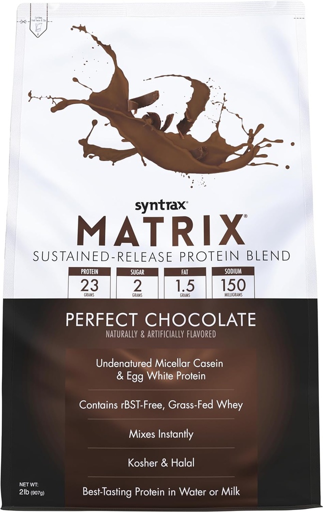Matriz de Nutrición Syntrax - La proteína de liberación sostenida Blend, Chocolate perfecto 2 libras.