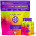 Árbol púrpura Ecológico Electrolito Hydration Packets, Cero Azúcar, Salinas del Mar, Daily IV Hydrate Packs for Rapid Rehydration Relief - Water Drink Mix, Variety Pack, 15 Unidades
