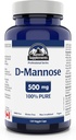 Suplementos de la Cumbre - D-Mannose Capsules 500 mg, 120 Veggie Caps - Apoyo a la Salud de la Tracto Urinaria - Fuente de Carbohidratos de Apoyo a la Producción Energética - Suplemento de Apoyo Atlético