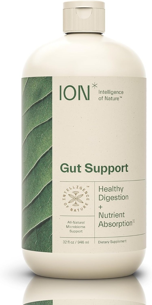 ION* Inteligencia de la naturaleza Gut Support Liquid Supplement - Gut & Digestive Health Liquid Drops, Cleanse " Detox with Humic Extract for Women " Men, Adults " Kids 4+ - 32 fl oz (Pack of 1)