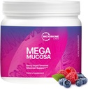 Microbiome Labs MegaMucosa Gut Health Powder - Suplemento Digestivo con Soporte Mucosal completo para Gut saludable y función inmunitaria - Inmunoglobulinas sin lácteos " Aminoácidos - Berry Acai (5,5 oz)