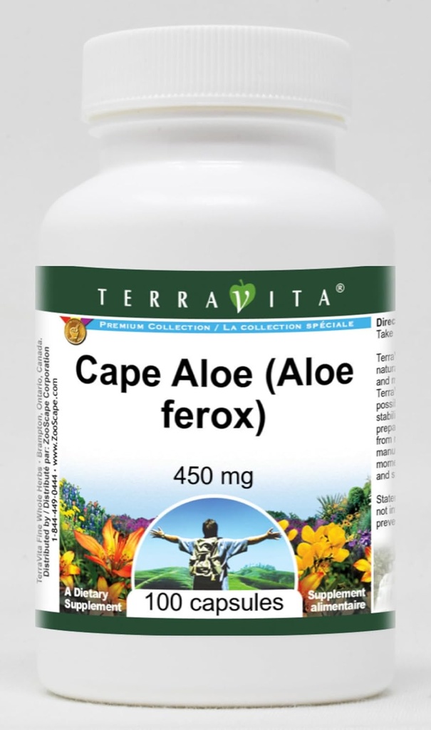 Cabo Aloe (Aloe ferox) - 450 mg (100 cápsulas, ZIN: 514685) - 3 Pack