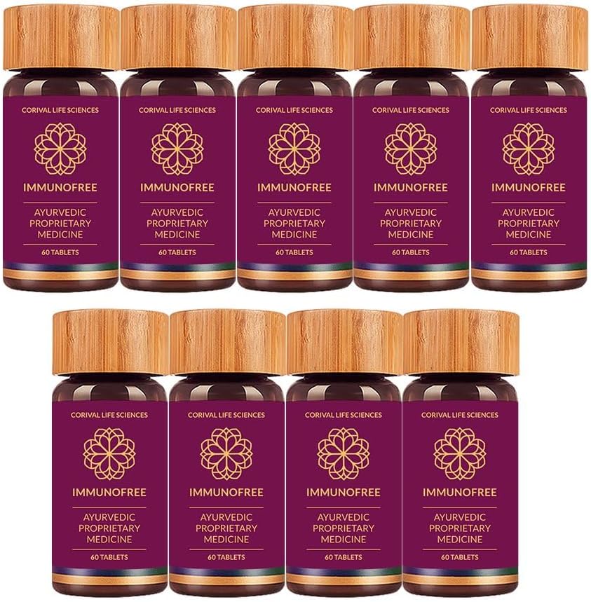 Biogetica Inmunogratis Suplemento Herbal para Soporte Inmuno - Natural Potent Blend de Tulsi, Kalmegh, Yashtimadhu & Giloy para Immune Boost - 100% Vegan - 60 Tablets- Pack de 9