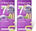 DrBioCare Colon 7 Days Cleanse, 7 Days Flash, Colon Cleanse, Detox &amp; Digestive Support, Prune Flavor - 14 Packs