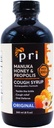 P.R.I Natural Dry Cough Syrup with Manuka Honey, Propolis, Tea Tree Oil and Vitamin C - Sore Throat &amp; Immune Support, Original Flavor, 8oz
