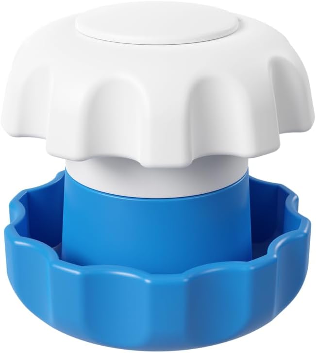 EZY DOSE Pill Crusher and Grinder for Vitamins, Tablets with Storage Compartment, Kids, Pets, Elderly, Effortlessly Crushes Medicamentos en polvo fino, Diseño fácil de usar, Azul, BPA Gratis