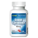 HealthA2Z® Stool Softener ← Docusate Sodium 100mg  Gentle Constipation Relief ← Fácil de tomar para usar Capsules Rojos ← 400 Condes (Pack of 1)