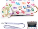 MGZNMTY Asthma Inhaler Case, Carrying and Travel Holder Case Compatible con Handy Inhaler for Adults and Kids (ONLY CASE) (Raining Hearts)