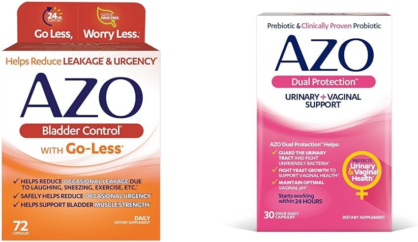 Control de vejiga AZO con suplemento diario de Go-Less ayuda a reducir la frecuencia ocasional " doble protección " TEN Urinary + apoyo vaginal* Anterior Prebiotic Plus Probiótico de Mujeres Probadas clínicamente
