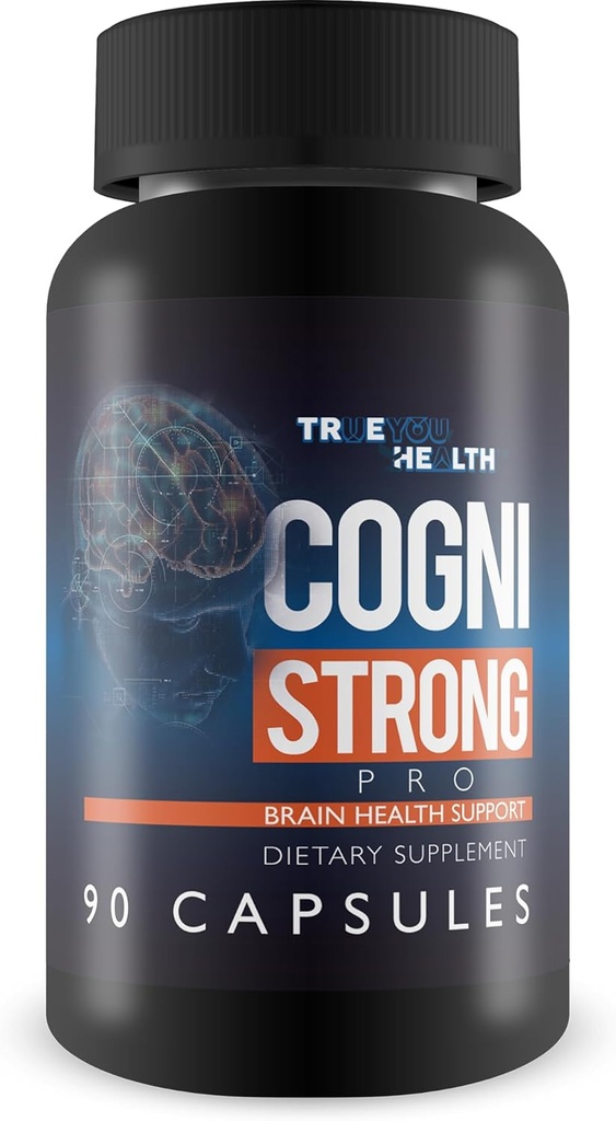 Cogni Strong Pro - Brain Health Support Supplement for Memory, Focus, Clarity, & Mood - Brain Health Supplements for Adults with Ginseng, Turmeric, Green Tea, " Vitamina D - Nootropic Brain Booster