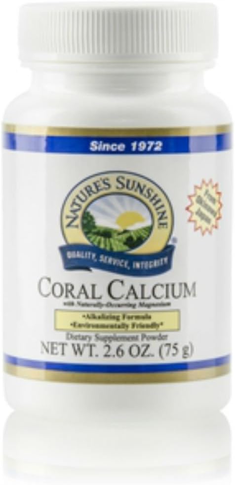 Sunshine Coral Calcium, 75 Grams ← Promover la salud ósea, ayuda a mantener los niveles de pH, y proporciona 325 mg de calcio por servicio
