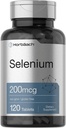 Horbäach Selenium 200mcg Suplemento para Mujeres " Hombres Silencio 120 Tablets ← No GMO y Gluten Free