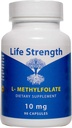 L-Methylfolate 10 MG, Optimized & Highly Bioactive Methyl Folate, 5-MTHF Supplement for Mood and Immune Support, Natural Diet Supplement for Energy, Non-GMO & Gluten-Free, 90 cápsulas