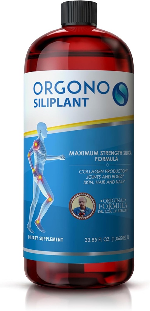 Orgono Living Silica Siliplant ANTE Vegan Collagen Booster TENIDO Apoyos Saludable Collagen y Elastin Producción para el Soporte Conjunto de Huesos, Esquí de Glowing, Pelo fuerte &amp; uñas. 66 Servicios
