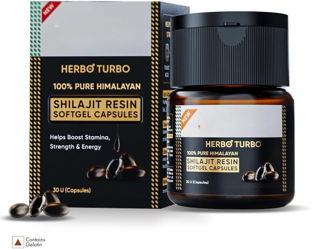 Shilajit Capsules Softgels, for Boosting Energy, Endurance & Stamina, 30 Softge Energy " Promote Muscle Recovery,l Capsules