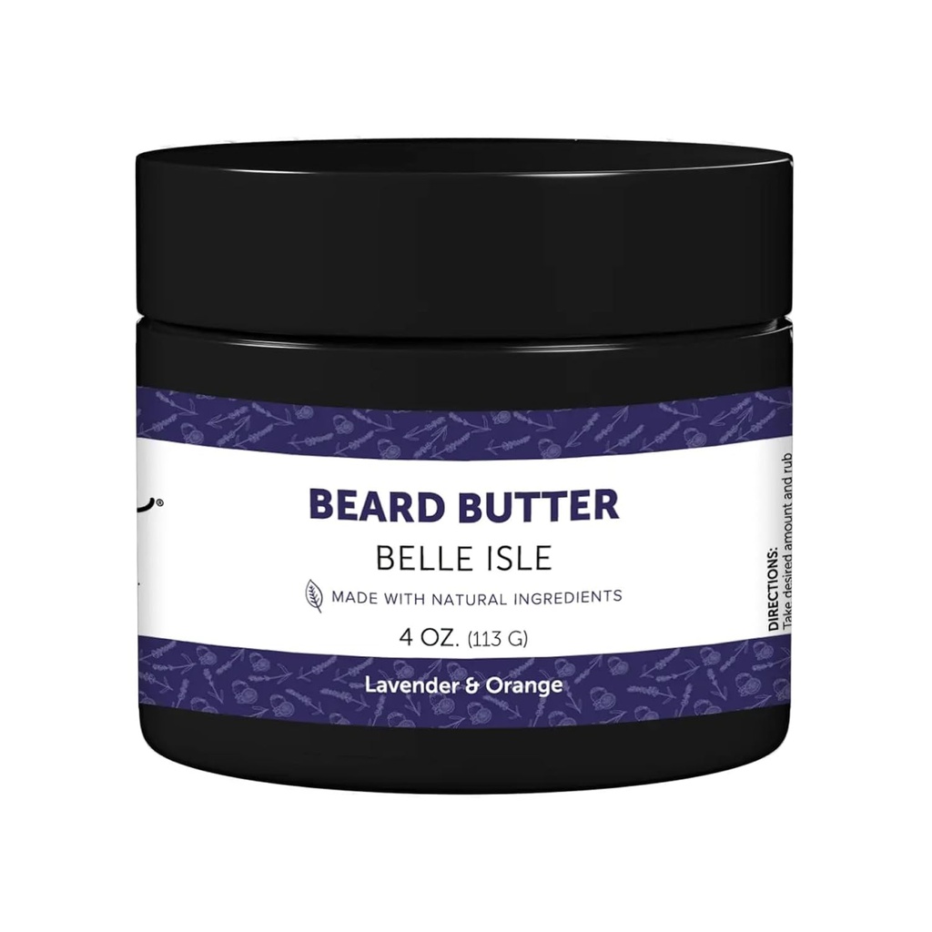 Detroit Grooming Co. Butter de barba para los hombres ¦ Softens, Thickens & Hidratas con aceite de girasol " Mantequilla de manteca  durable Belle Isle Scent, 4oz
