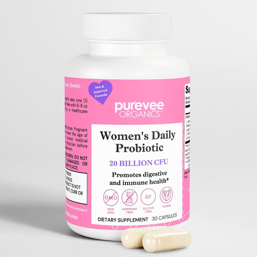 Vaginal Probiotics for Women, 13 Estragos Probióticos Esenciales, Vaginal + pH Balance para Mujeres Píldoras y Salud del Tracto urinario, 30 Caps