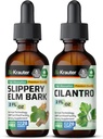BIO KRAUTER Slippery Elm Tincture 2 Fl. Oz. " Cilantro Tincture 2 Fl. Oz.
