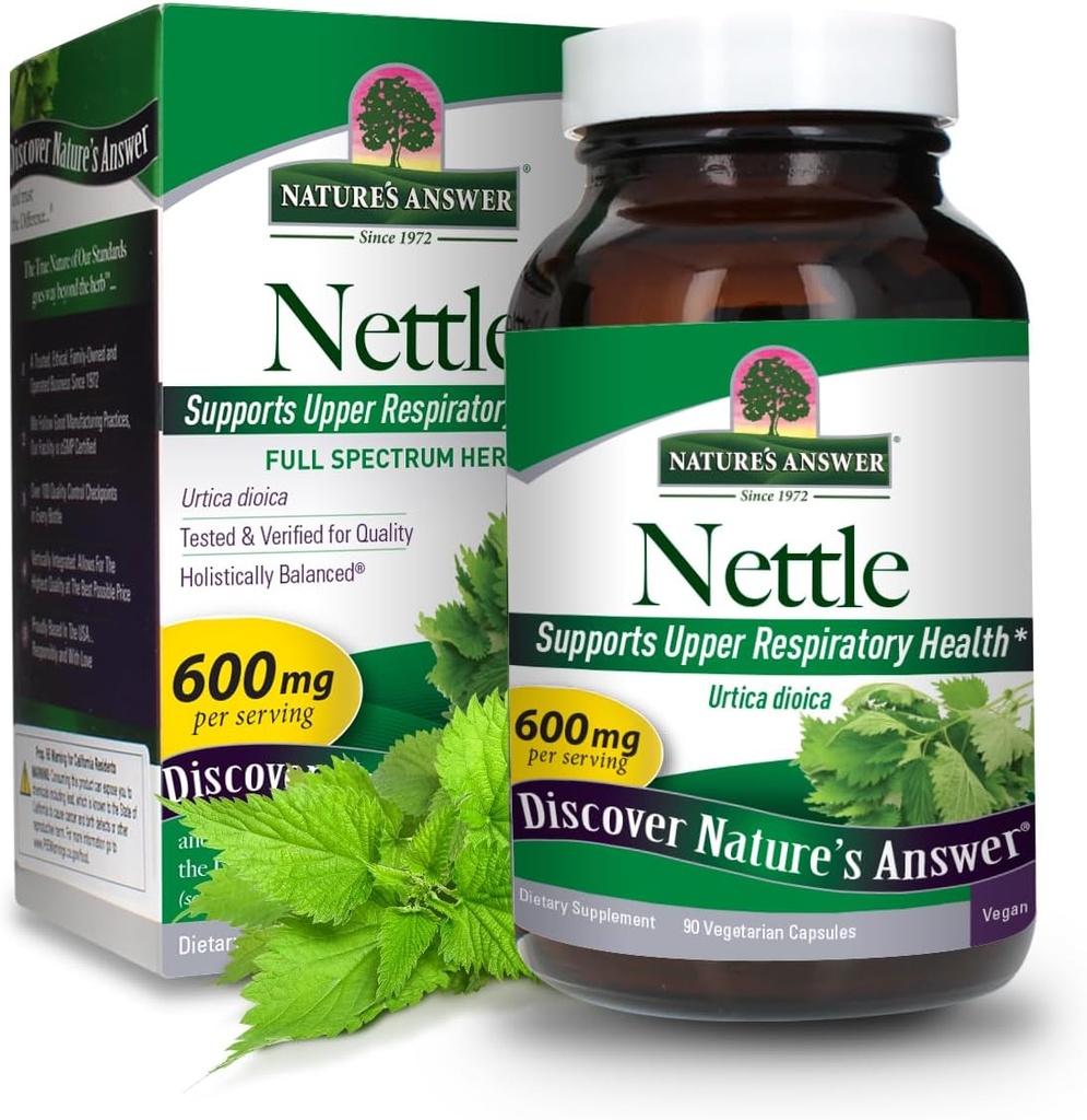 Respuesta de la naturaleza Nettle Leaf Vegan Capsules 90 Conde ← Apoyo de la próstata