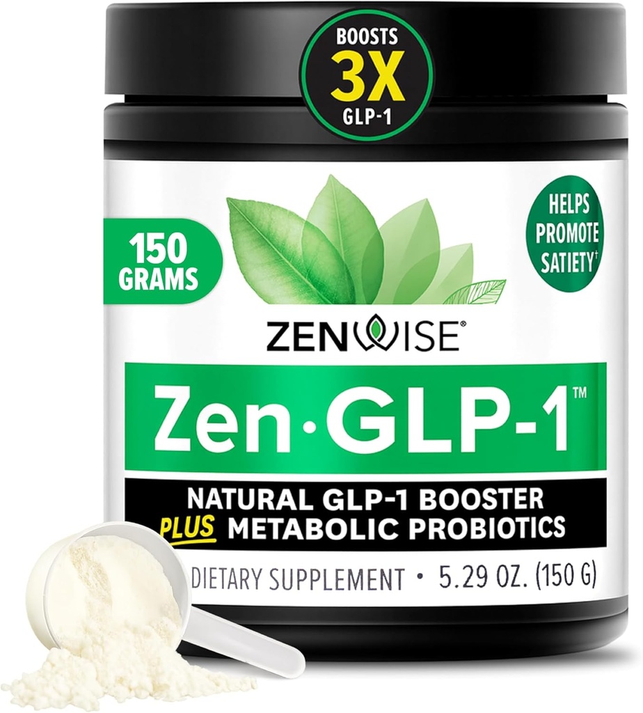 Zenwise Health ZenGLP-1, Natural GLP-1 con probióticos metabólicos para ayudar a controlar el hambre y los ahorros de apoyo Salud Digestiva - GLP-1 Suplemento de apoyo para mujeres y hombres - 15 días