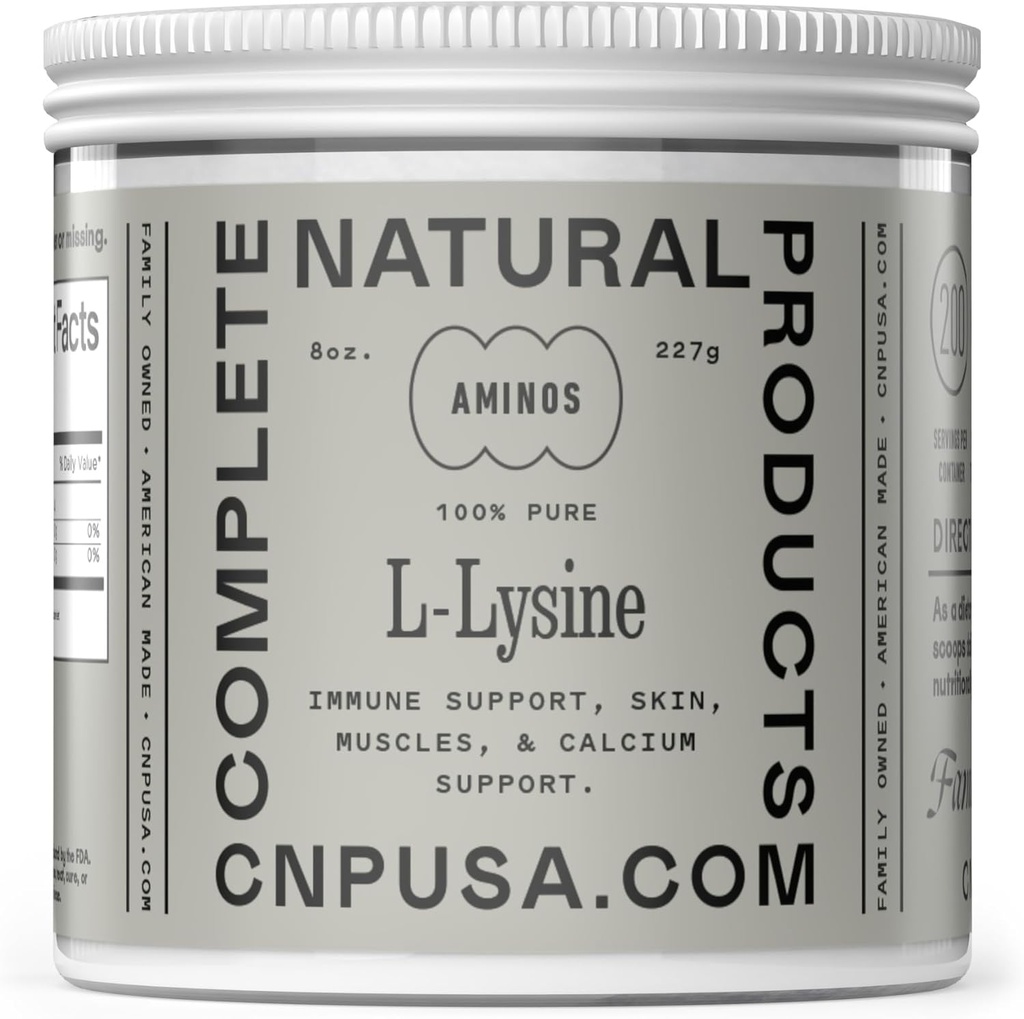 L-Lysine Powder Suplemento - Bulk L-Lysine 8oz, 200 Servings