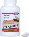 Landau 100mg Dulce de vitamina C para adultos – Suplemento de vitamina C fácil de tomar con Acerola – Kosher &amp; Hecho en los EE.UU. – Gran sabor de Berry, 250 Tabletas