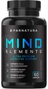 Nootropic Brain Support Supplement, Mind Elements, Boost Focus, Memory, Concentration, Clarity with Bacopa Monnieri, Alpha GPC, DMAE, Huperzine 60 Capsules