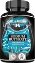 Sodium Butyrate High Dose 570 mg (30% Butyric Acid), 120 cápsulas Vegan, 4 meses de suministro, sodio suplemento para apoyar la regeneración intestinal de barrera y la salud excesiva - por la hegemonía de Apolo