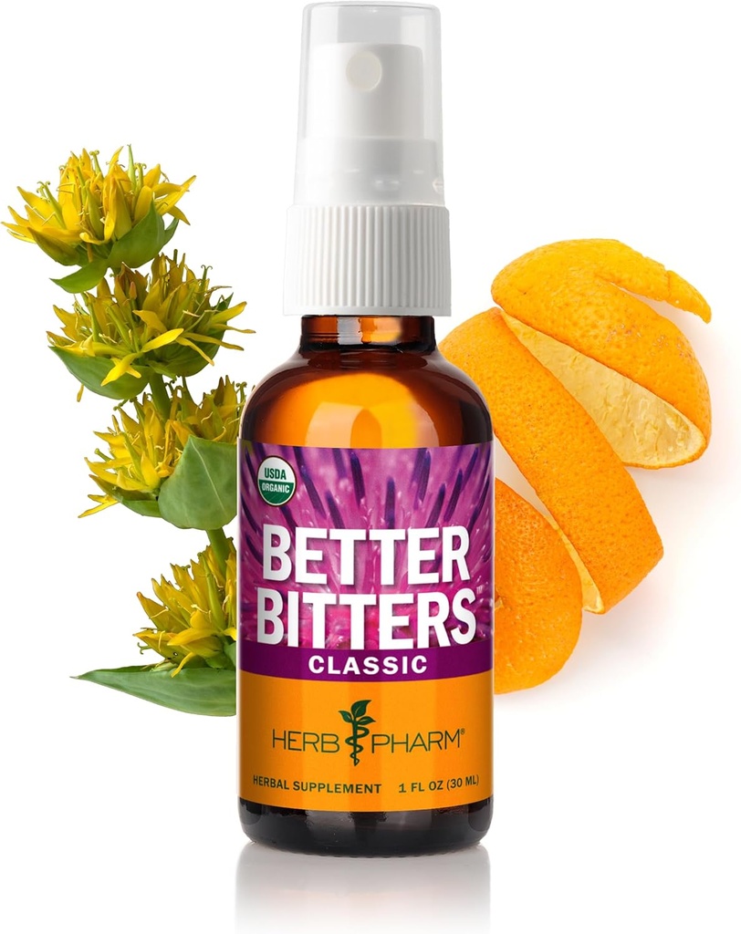 Herb Pharm Better Bitters Certified Organic Digestive Bitters, Absinthium, 1 Ounce